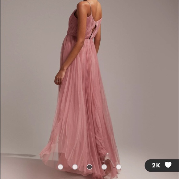 NWT ASOS Cami Tulle Maxi Rose - Picture 2 of 4